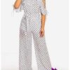 White Polka-Dot Jumpsuit