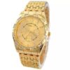 Quartz Wristwatch Crystal Diamond Stainless Steel Men Watch