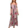 Floral and Striped Maxi Dress