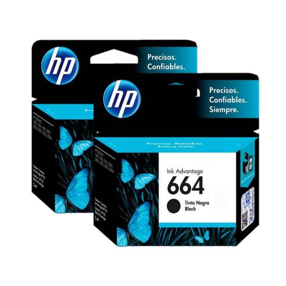 HP Ink 664 Cartridge Black 2pk