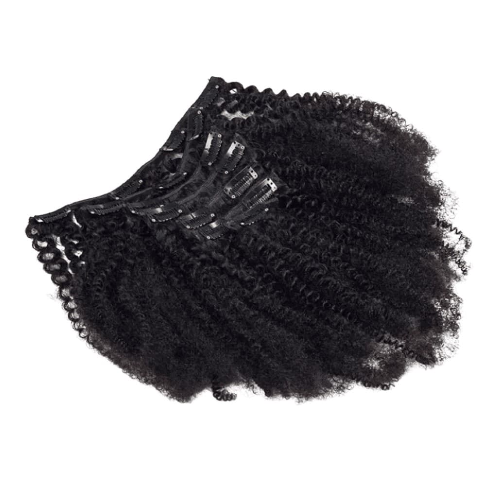 100% Brazilian Human Hair Afro Kinky Curly Clip-In Extensions – Omniverce