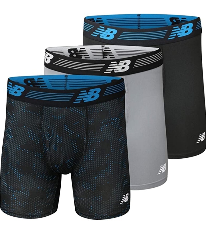 New Balance Men's Ultra Soft Performance 6″ Boxer Briefs (3-Pack