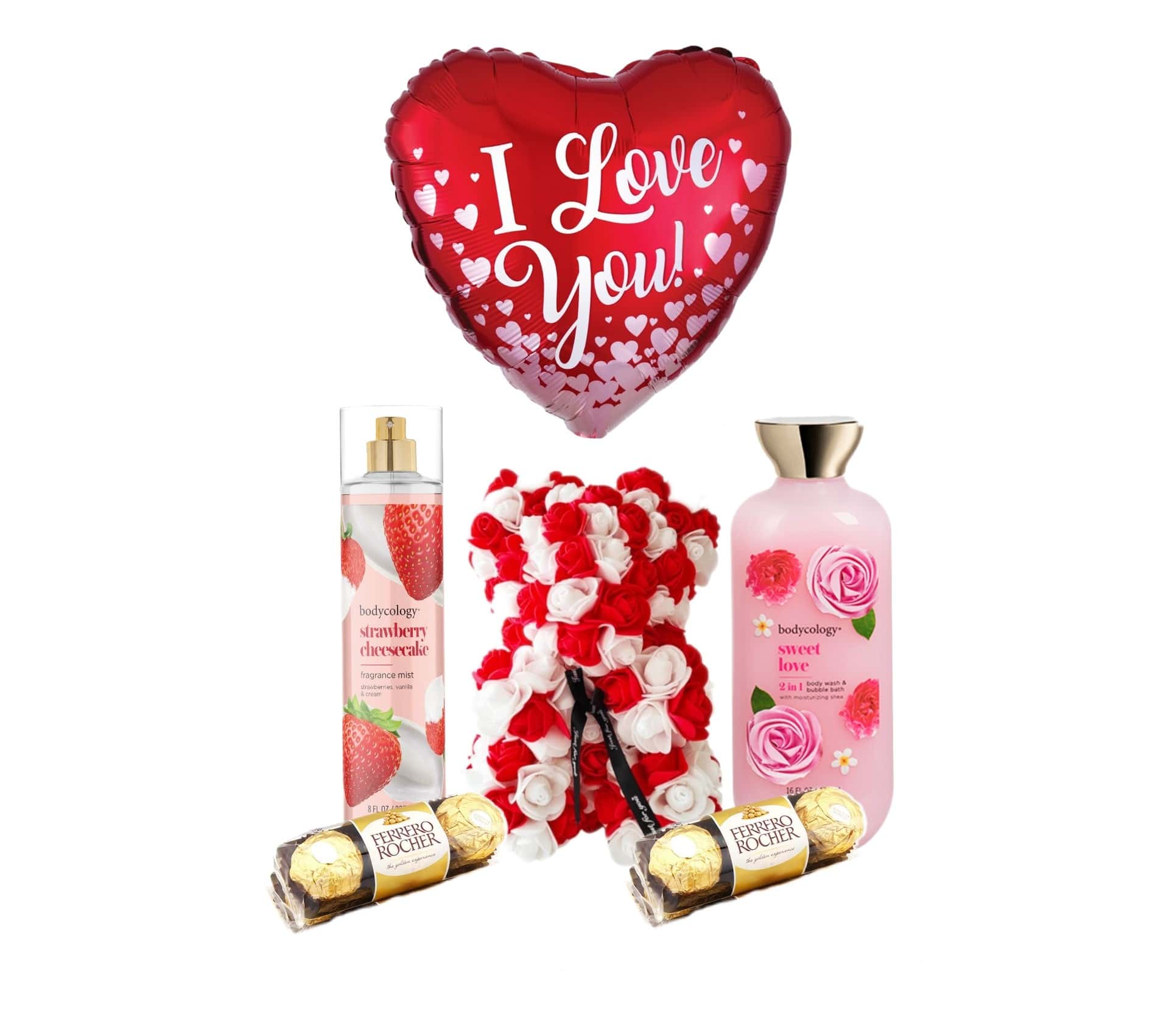 Rose Bear Spa Set In clear Box