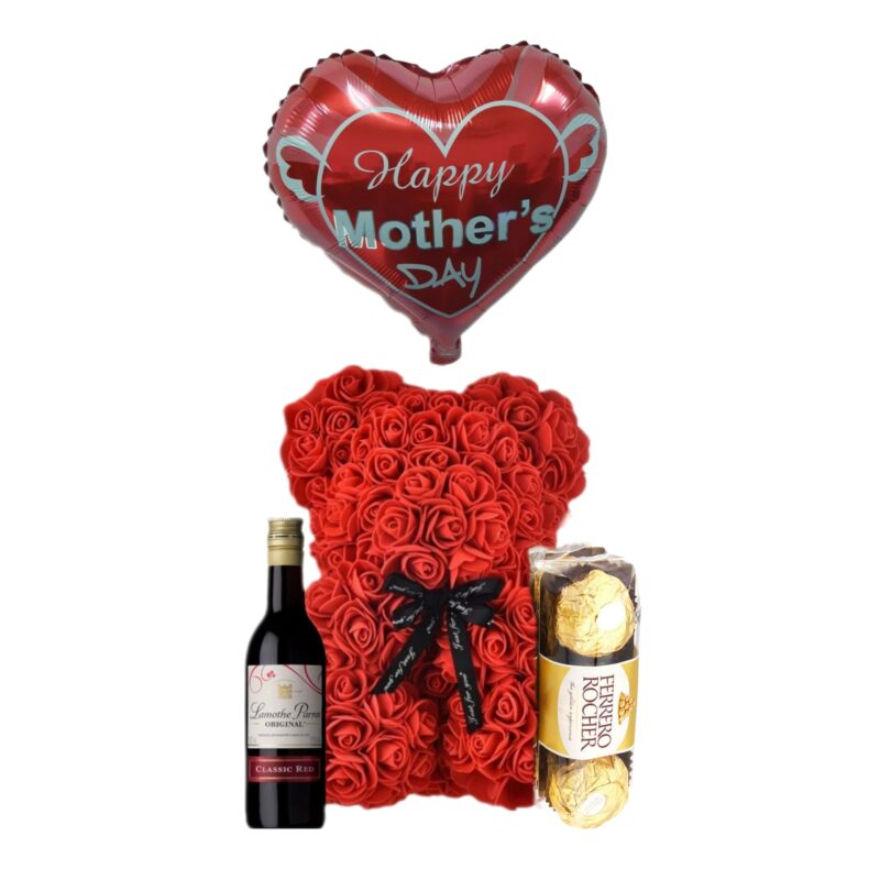 Small Rose Bear Gift Set