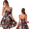 Floral Printed Chiffon Summer Dress